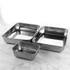 Rectangle Stainless Steel Food Storage Trays with Plastic Cover Food Container  Prepare Dishes