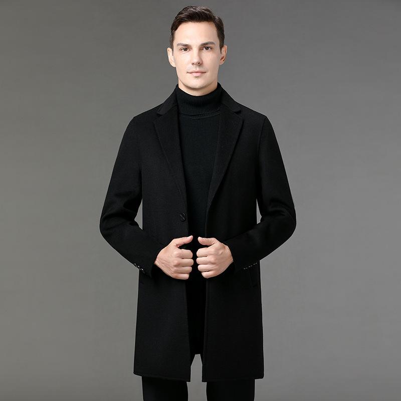 

Мужское шерстяное пальто со съемной подкладкой из шерсти, мужское осенне-зимнее утепленное двухстороннее шерстяное пальто 4XL