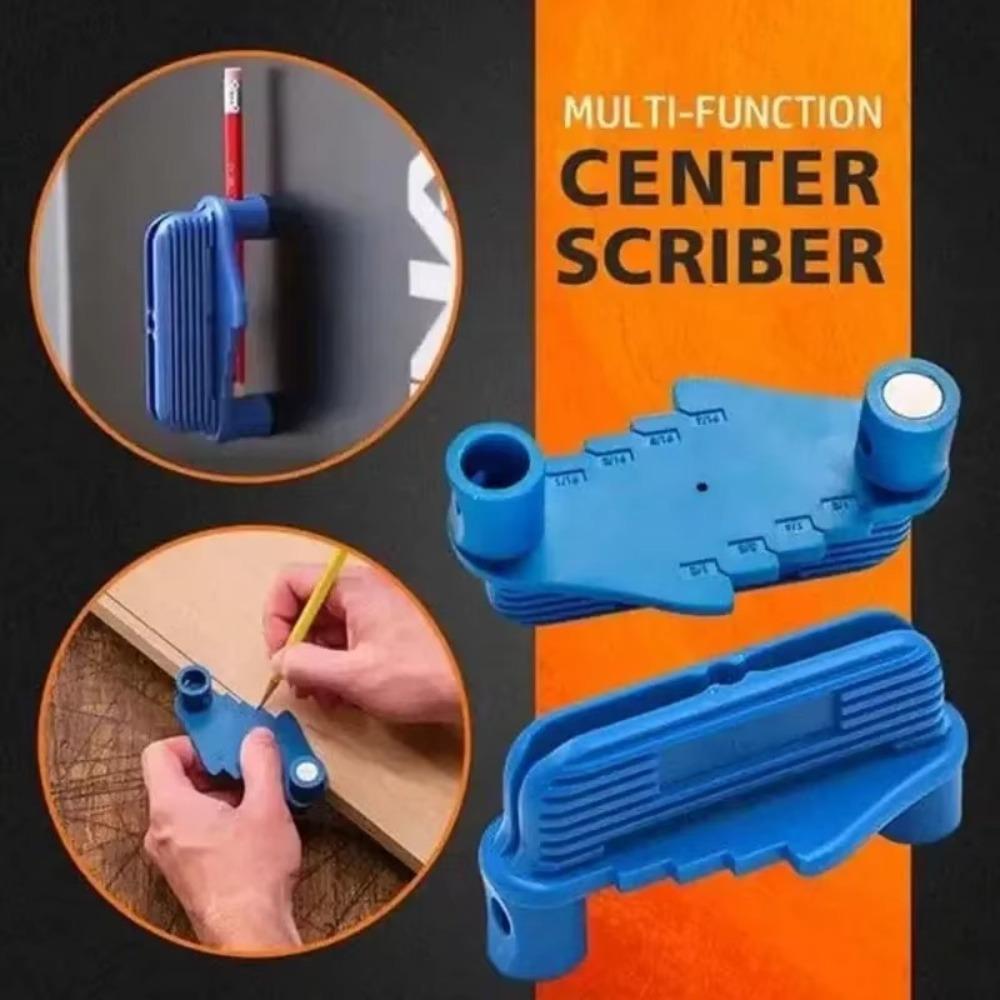 

Portable Line Gauge Finder Multifunctional Woodworking Offset Marking Tool Center Scriber Center синій