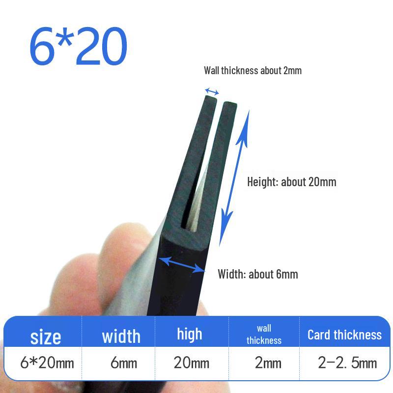 Gumové lištování ve tvaru U: Protiřezná, vodotěsná těsnicí lišta pro ochranu plechu a skla