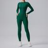 Cross-border Half-Zip Slimming Yoga Jumpsuit - Nude Feel One-Piece Dance & Fitness Wear