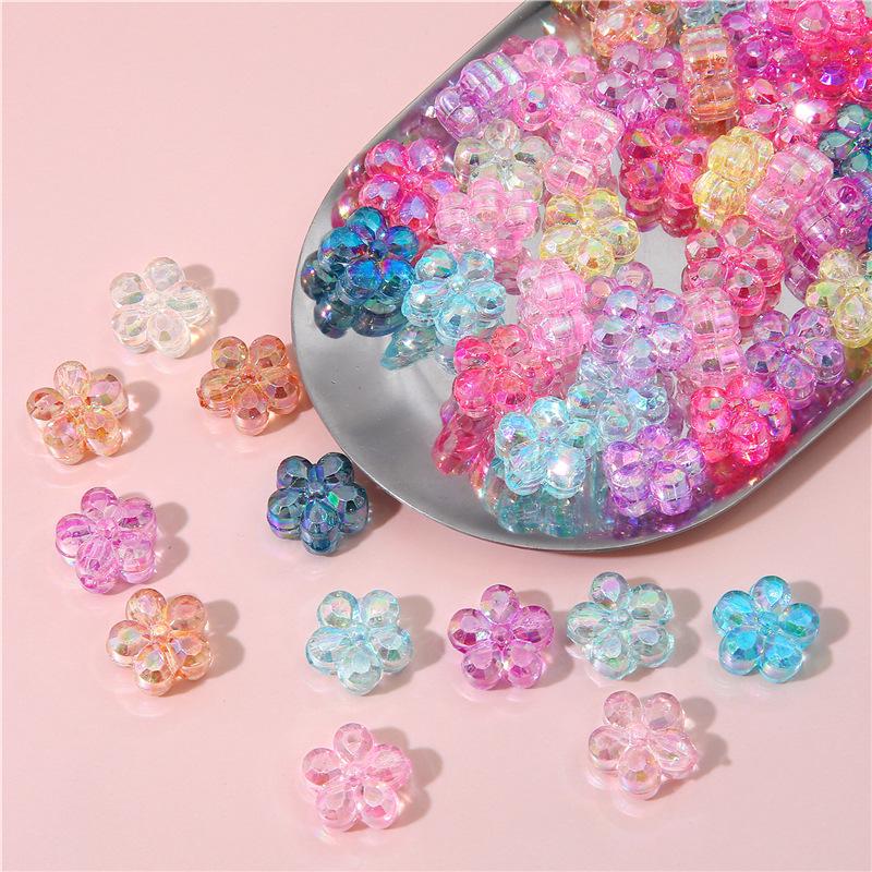 Large Shining Flower Acrylic Beads for DIY Jewelry & Earrings
