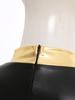 Womens Metallic Shiny Clubwear Outfits Snakeskin Pattern Print Long Sleeve Crop Tops+High Waist Shorts for Raves Disco Dance Top