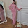 Women's Slimming Silky Draped Top and Bodycon Skirt Set