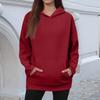 Women's Winter Solid Color Pullover Hooded Sweatshirt Fleece Long Sleeve  Fashion Sweatshirt