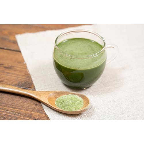 FINE JAPAN Fruit-Filled Japanese Green Juice + Nattokinase with Barley Grass, Kale, and Bitter Melon. Contains 2000FU of Nattokinase, 5 Billion Lactic