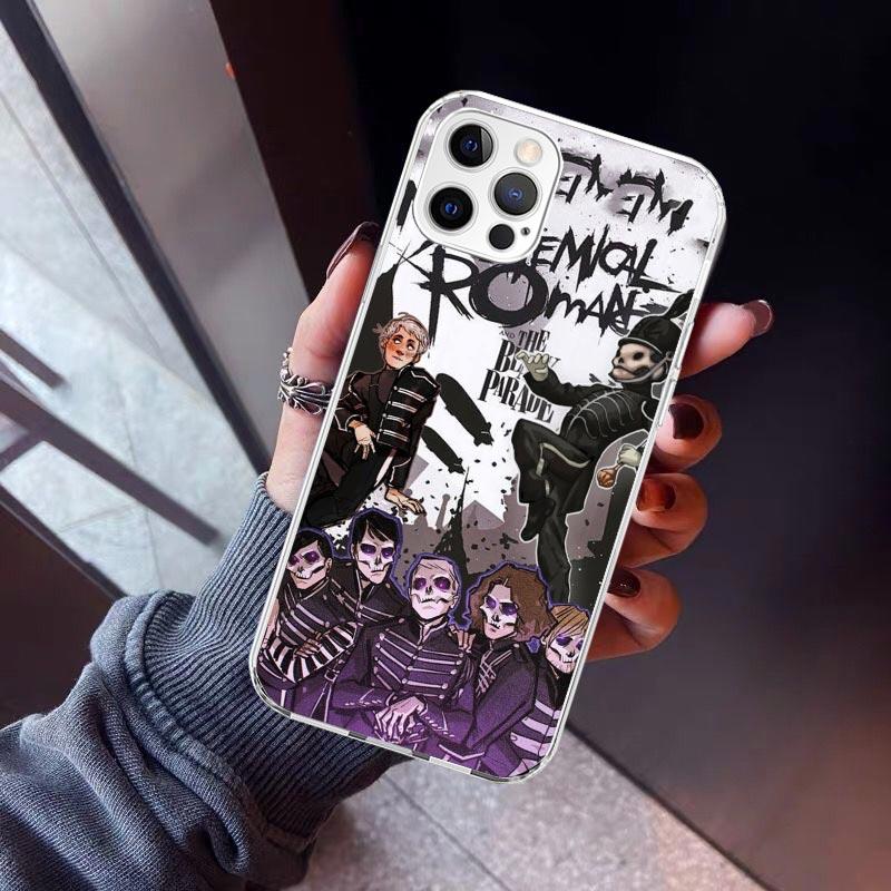 My Chemical Romance MCR Phone Case For iPhone 17 Air 11 13 Mini 14 15 Plus 16 12 Pro Max 16E SE 7 8 Pattern Soft TPU Back Cover