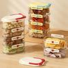 Stackable Spice Storage Box Snap-on Lid Large Capacity Sealed Storage Container Moisture Proof Plastic Spice Dispenser