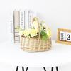 Willow Woven Princess Handbag: Floral Basket, Wedding Gift, and Pastoral Flower Arrangement Souvenir