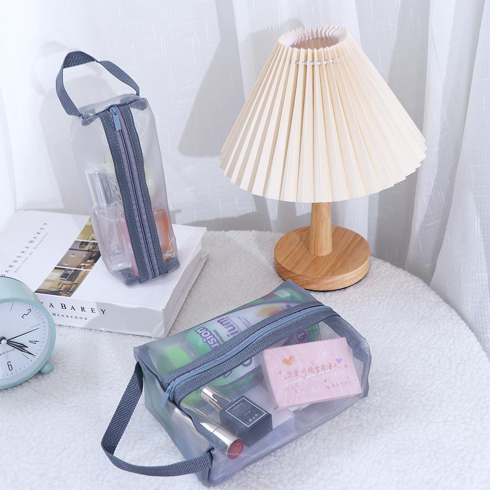 Wash Bag Transparent Women Cosmetic Bag Skin Care Storage Bag Korean Storage Bag Zipper Makeup Bag