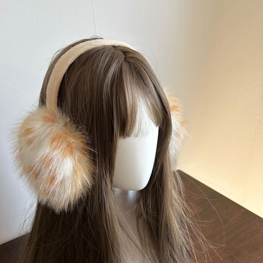 Cold-proof Folding Ear Cups Creative Fox-like Fur Earshield Warm Cute Plush Ear Cups Modern Simplicity Ear Protection Earshield