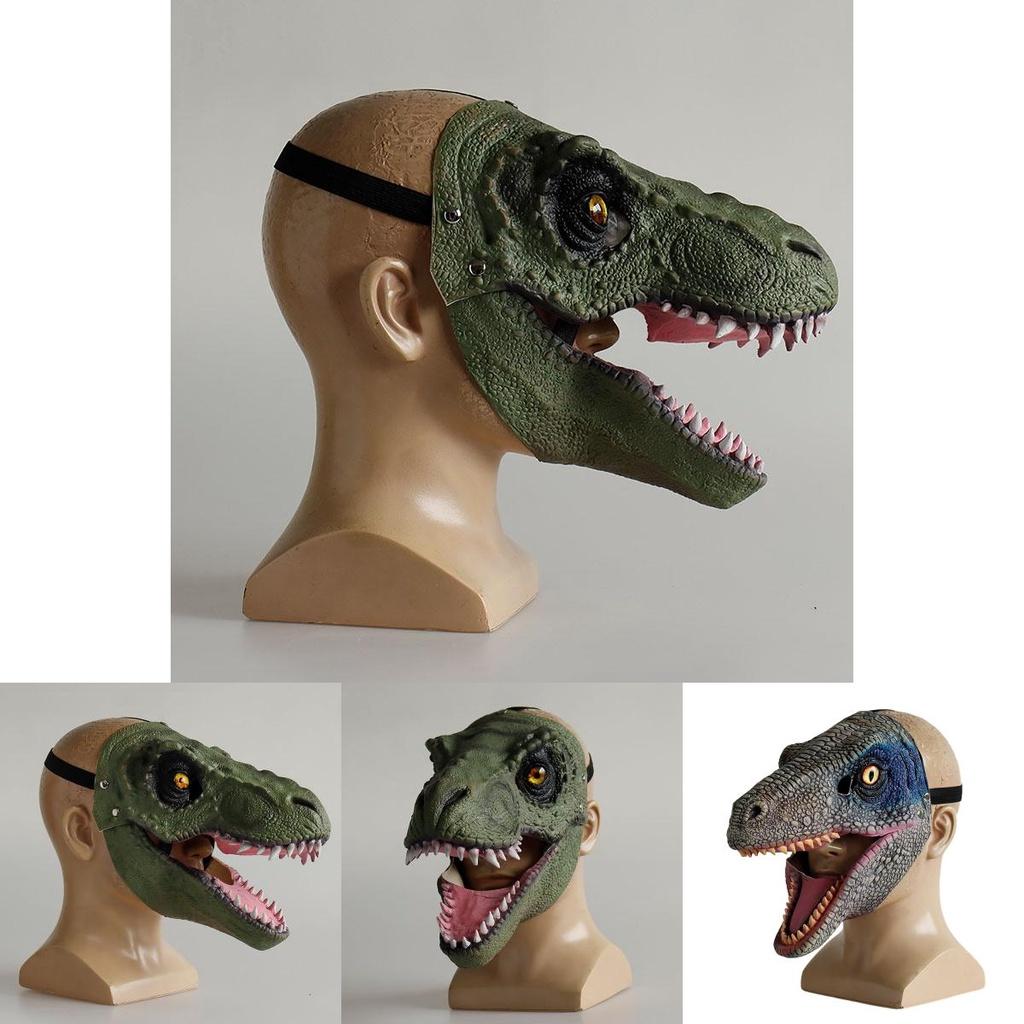 Jurassic World Dinosaur Latex Mask Headgear Tyrannosaurus Rex Halloween Cosplay Prop