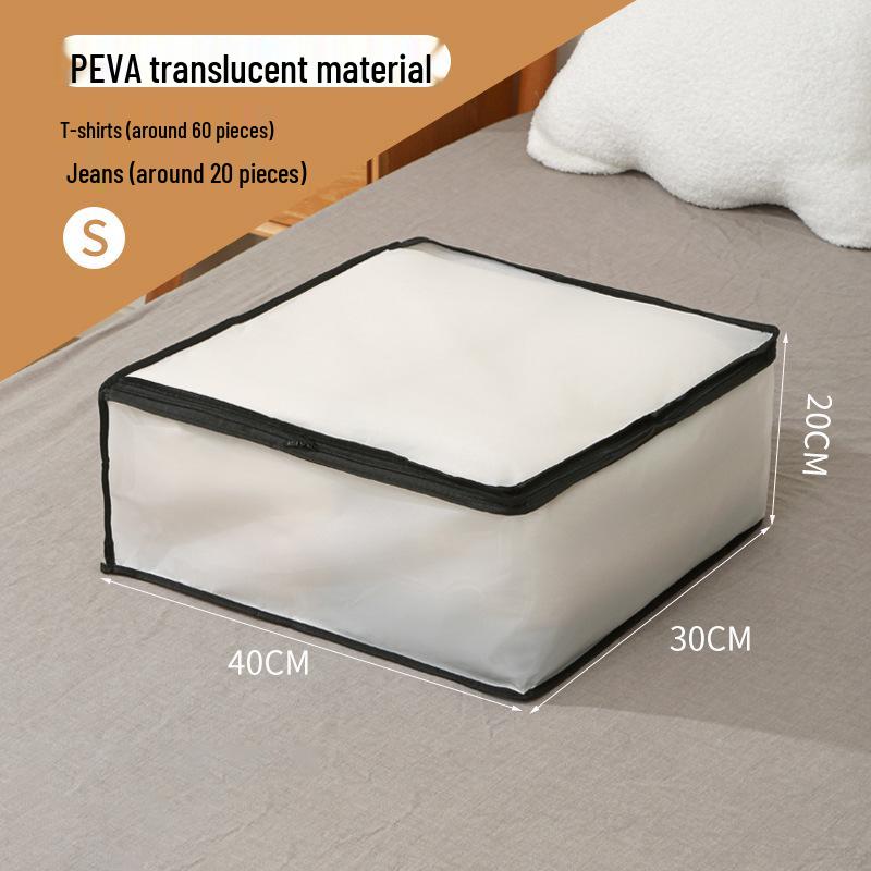 Cotton Quilt Storage Bag: Semi-transparent, Dust & Moistureproof PEVA Pack for Clothes & Quilts