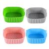 Square Air Fryer Liner Silicone Baking Mat 6.7 Inch Non-Stick Oven Safe Tray BPA-Free Air Fryer Basket for Even Cooking