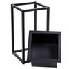 Concove loft flower stand 40 cm black