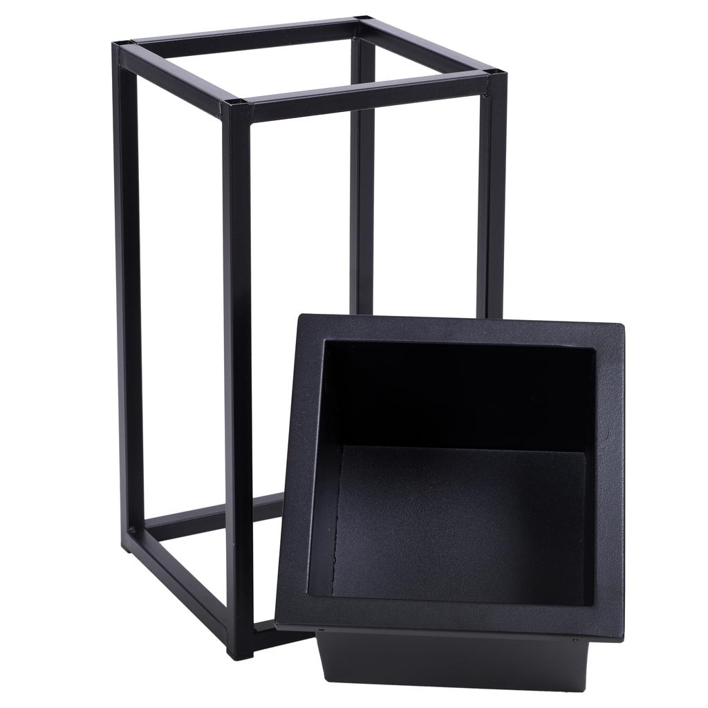 Concove loft flower stand 40 cm black