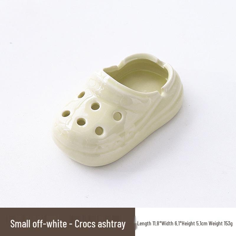 Ceramic Shoe Slipper Ashtray for Home, Office, or Hotel Decor