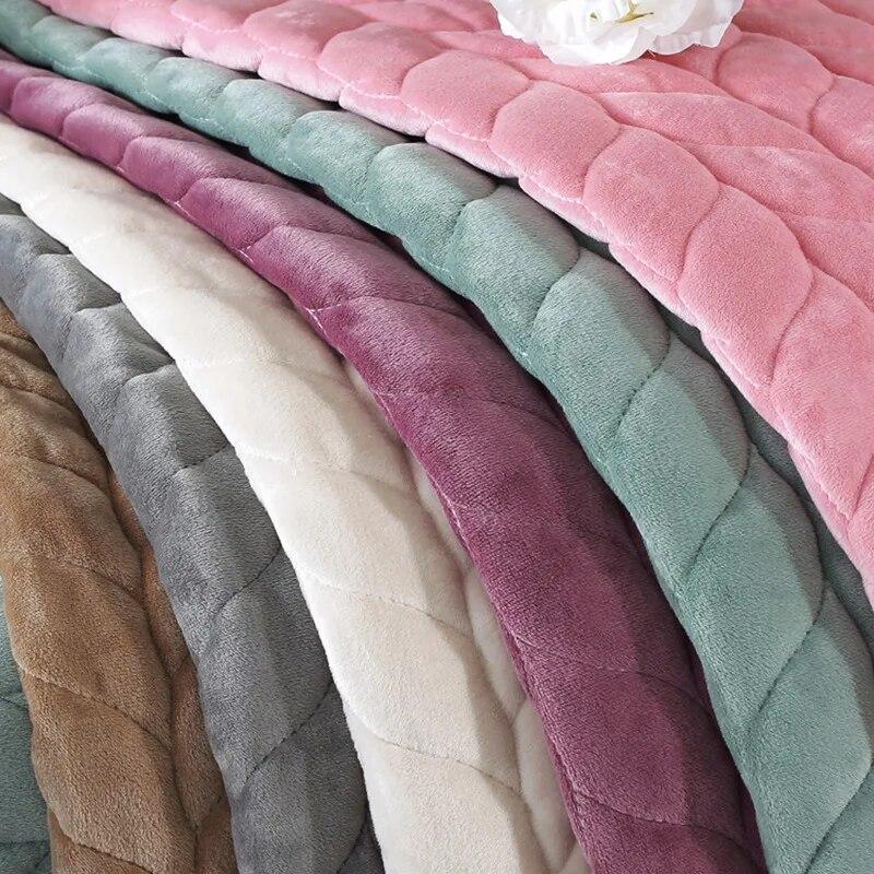 Autumn Winter Sofa Cushion Crystal Velvet Cushion Warm Non-Slip Comfort Couch Cover Solid Color Sofa Cover Towel Back Cushion