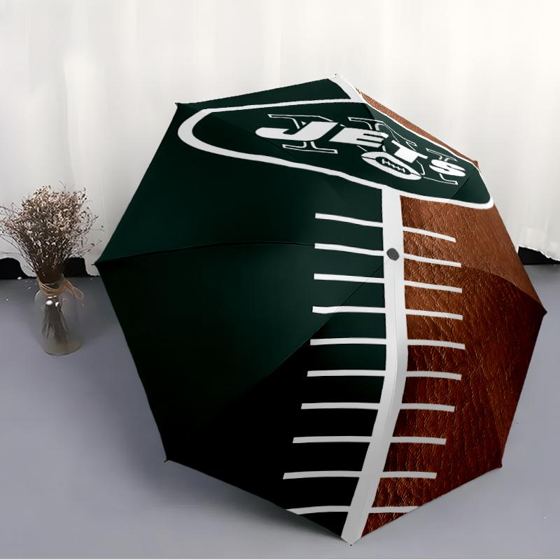 Printed New York Jets logo Folding Umbrella,Outdoor,Leisure,And Travel Umbrella,Durable Umbrella Fabric,Birthday And Holiday Gift