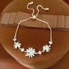 Pink Diamond Zirconia Starburst Flower Bracelet: Trendy, Luxurious Jewelry with Unique Design.