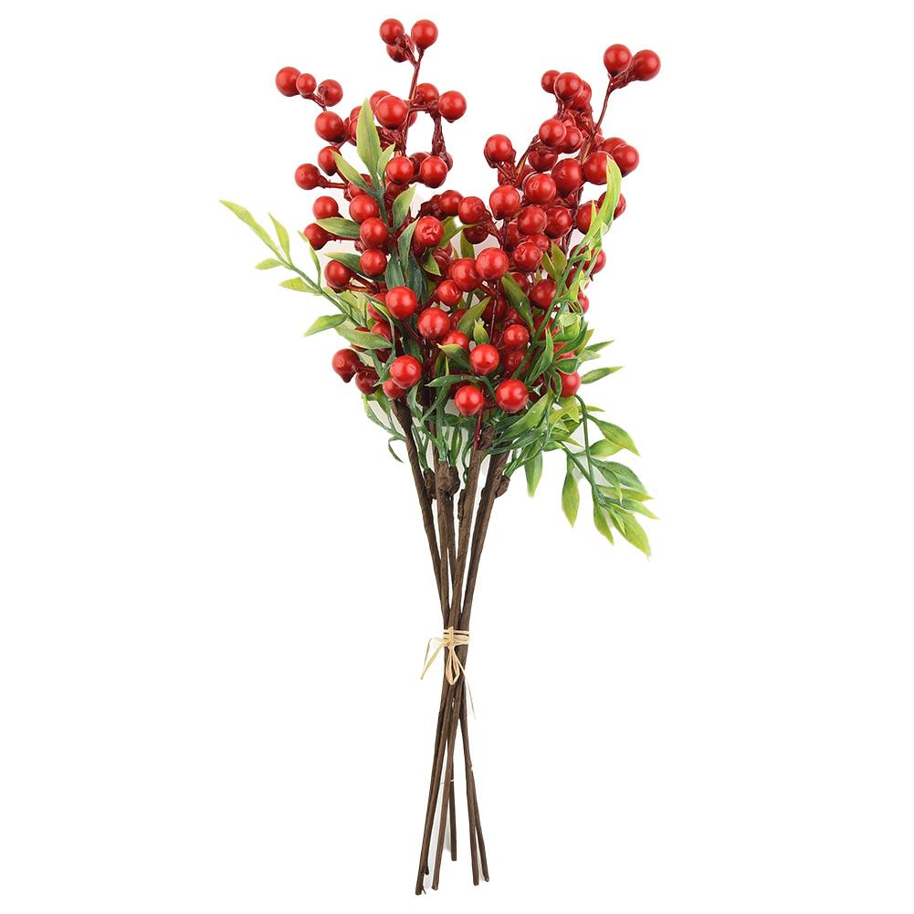 Christmas Decoration Supplies Faux Berry Flowers for Xmas Tree and Wreath