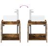 Bathroom Furniture Set 4 pcs Smoked Oak