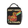 Don't Shoot Arc Raiders Scrappy  Insulated Lunch Bag Thermal Bag Reusable,Meal Container  Large Tote Lunch Box Food Storage Bag