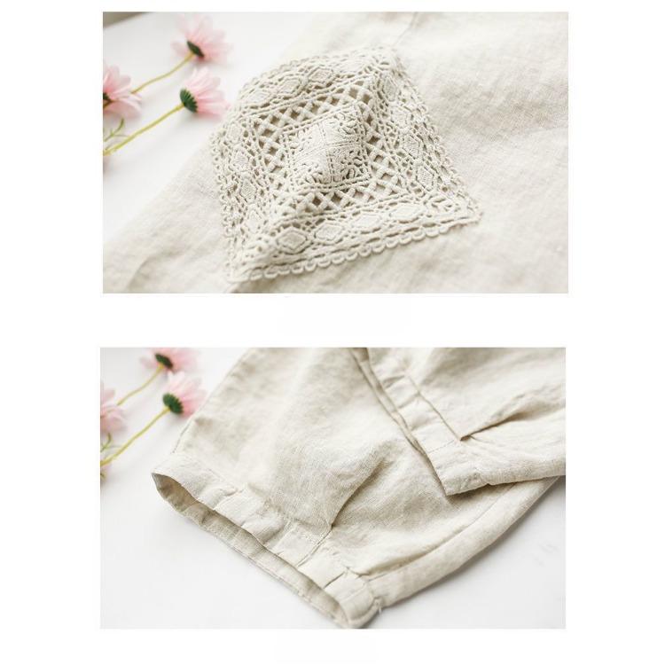 Women's Lantern Pants Lace Haren Pants Cropped Pants Summer Loose Casual Pants