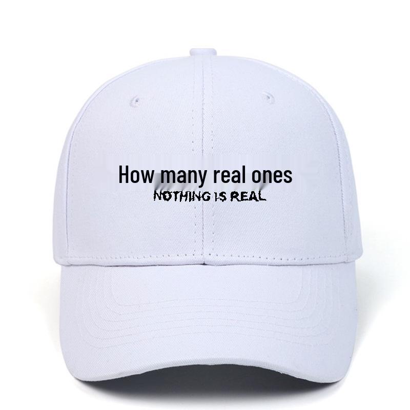 Japanese Letter Embroidery Pure Cotton Baseball Cap Adjustable