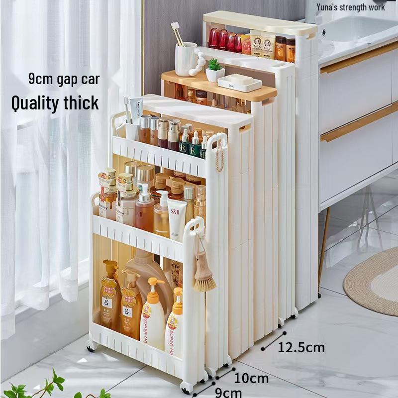 Ultra-Slim Gap Storage Rack for Kitchen, Bathroom, Fridge, Wall Corner, Bedside, and Living Room.