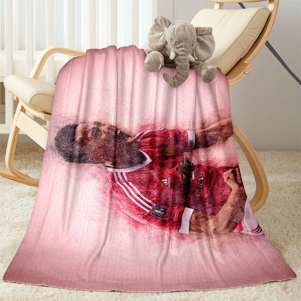 Manchester Player Blanket Warmthful Decor Suitable for Bedding Seaside Office Chair for All Occasions Warmthful Decor