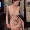 French Vintage Y2k V-Neck Midi Dress Women Casual Evening Party Dress Beach Style Boho Retro Elegant One Piece Dress Korean