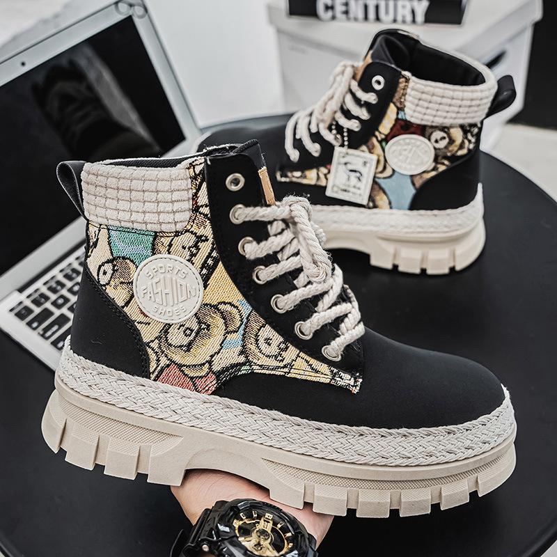 Fashion New Men Autumn Winter Leather Ankle Boots Designer Brand Sneakers Chelsea Men Boot Outdoor Motorcycle Casual Shoes Warm Boots