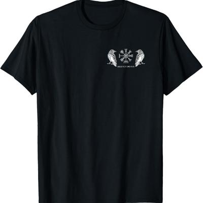 Vegvisir Ravens Odins Hugin and Munin T-Shirt
