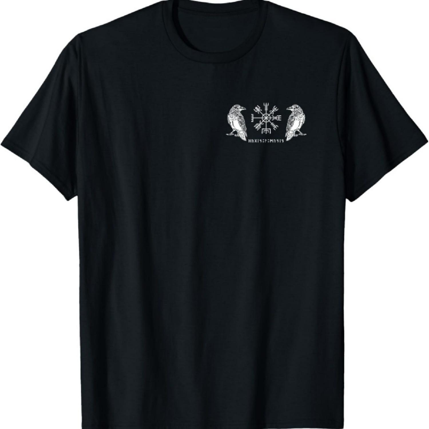

Vegvisir Ravens Odins Hugin and Munin T-Shirt XXXXXL чорний