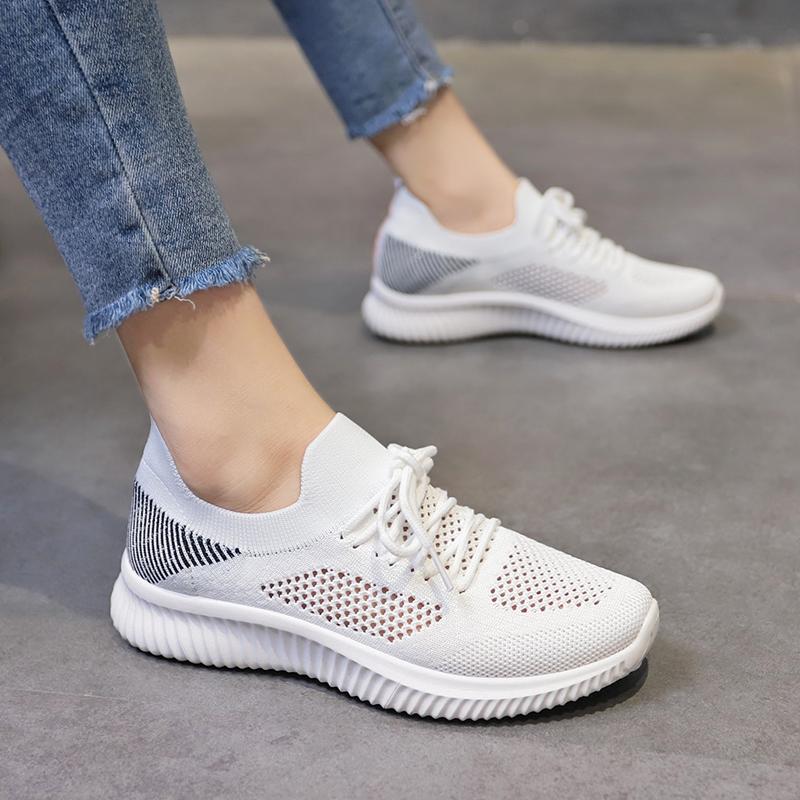 Мода 2024 Женские Новые Зимние Стильные Сетчатые Дышащие Кроссовки на Шнуровке с Низким — фото 7