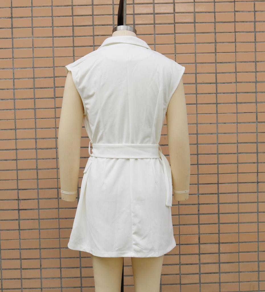 2023 Summer Women's Suit Collar Office Dress - European and US Style