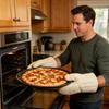 2Pcs Thickened Oven Mitts Heat-Resistant Baking Gloves Machine Kitchen Gloves Microwave Washable Essential Kitchen Tool