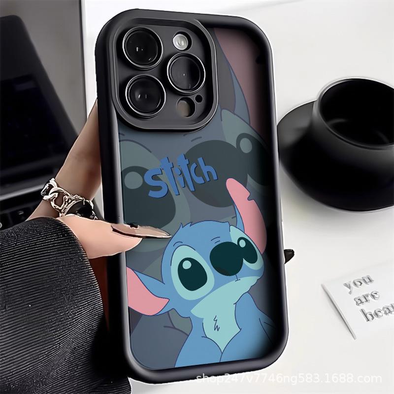 Stitch & Angel Paar Cartoon Handyhülle für iPhone 15 Pro Max, 13/14, XR, 12