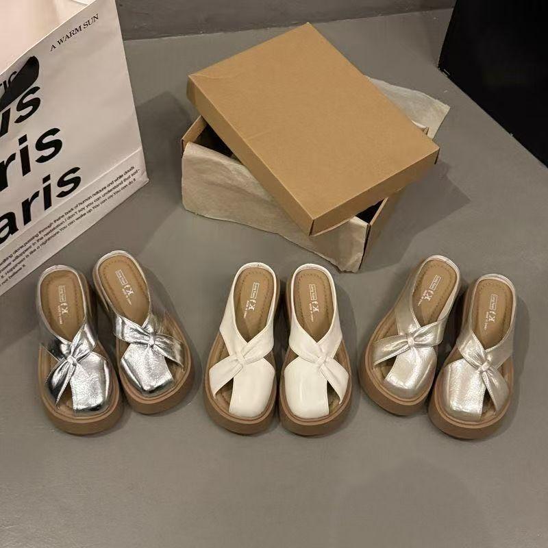 Thick-soled Bag Head Open-toed Roman Shoes Slippers Women's Versatile Wear Small Lazy Sandals Tide 2025 Summer New Models