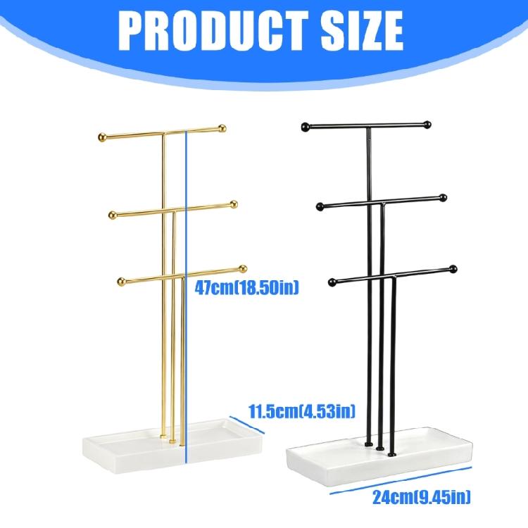 Stylish Versatile Metal Jewelry Display Stand Sturdy Construction for Showcasing Collections Elegantly