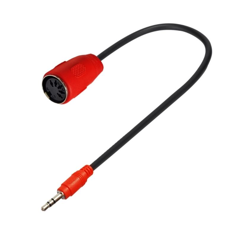 

Straight Head 5Pin DIN Cable DIN 5P Female to 3.5mm TRS Male Stereo Plug Adapter Cord for Sound Card and Instrument 1