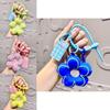 Charming Floral Fabric Keychain Accessory For Bags And Backpacks In Vibrant Colors