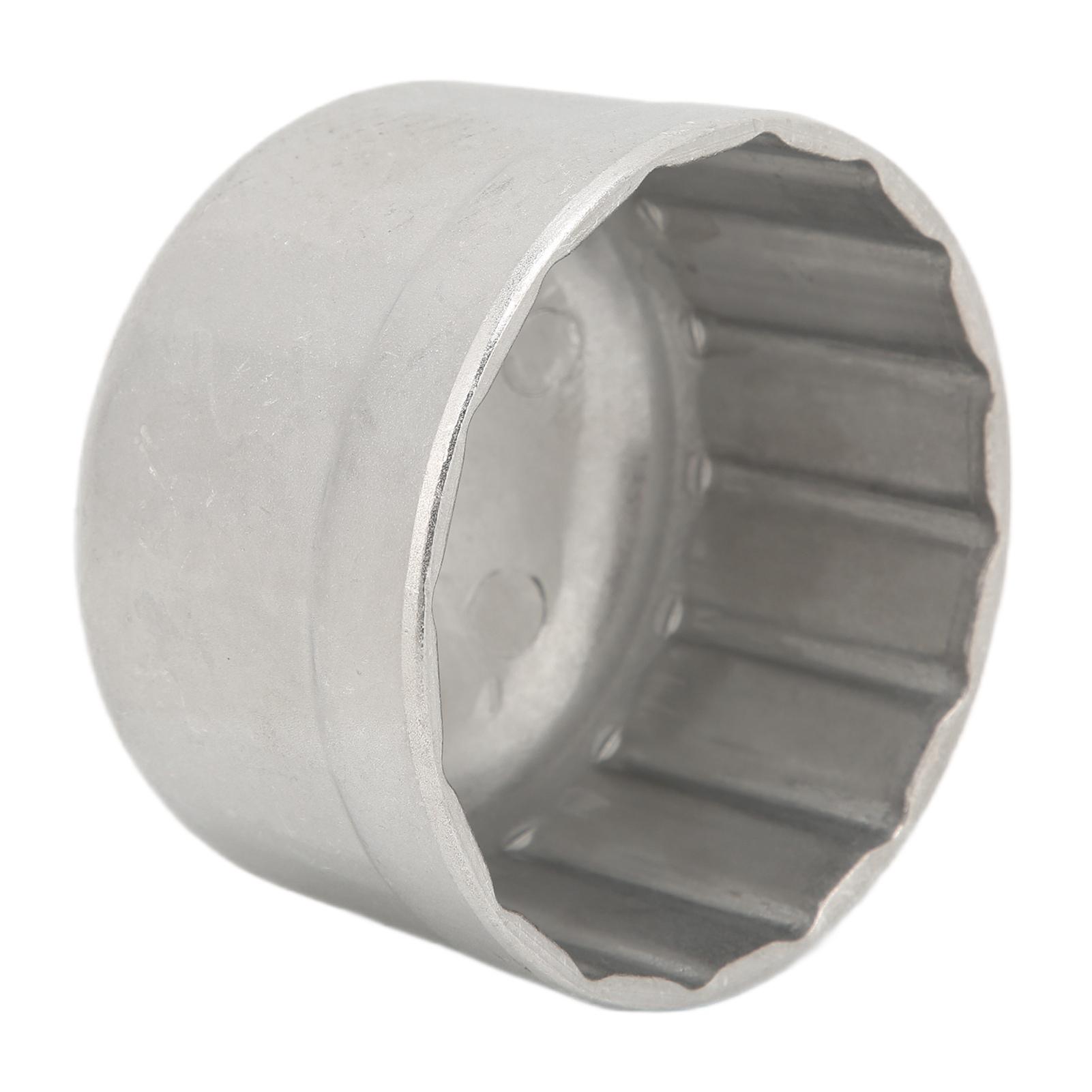 

86mm 3.39in Oil Filter Wrench Socket Cap Sliver Heavy Duty Stainless Steel Removal Tool