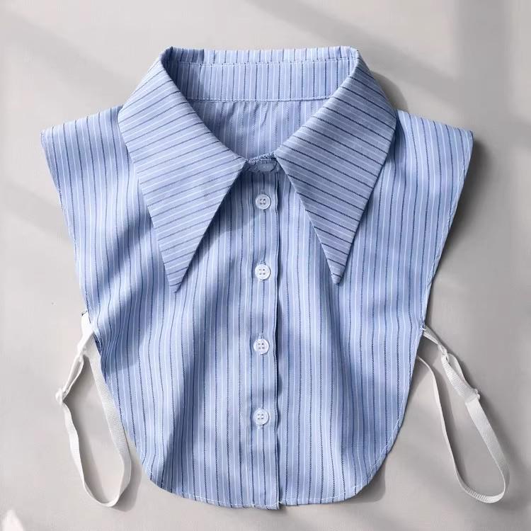 

Универсальный полосатый кружевной накладной воротник для девочек - Идеально подходит для осени/зимы