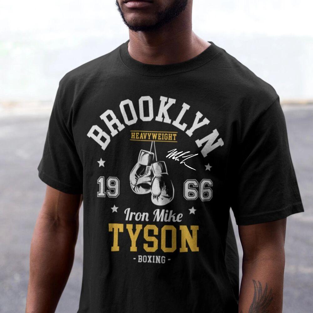 Unisex Shirt Cotton Oversize Large Size Rare Brooklyn Heavyweight Iron Mike Tyson New Rare Black T-Shirt