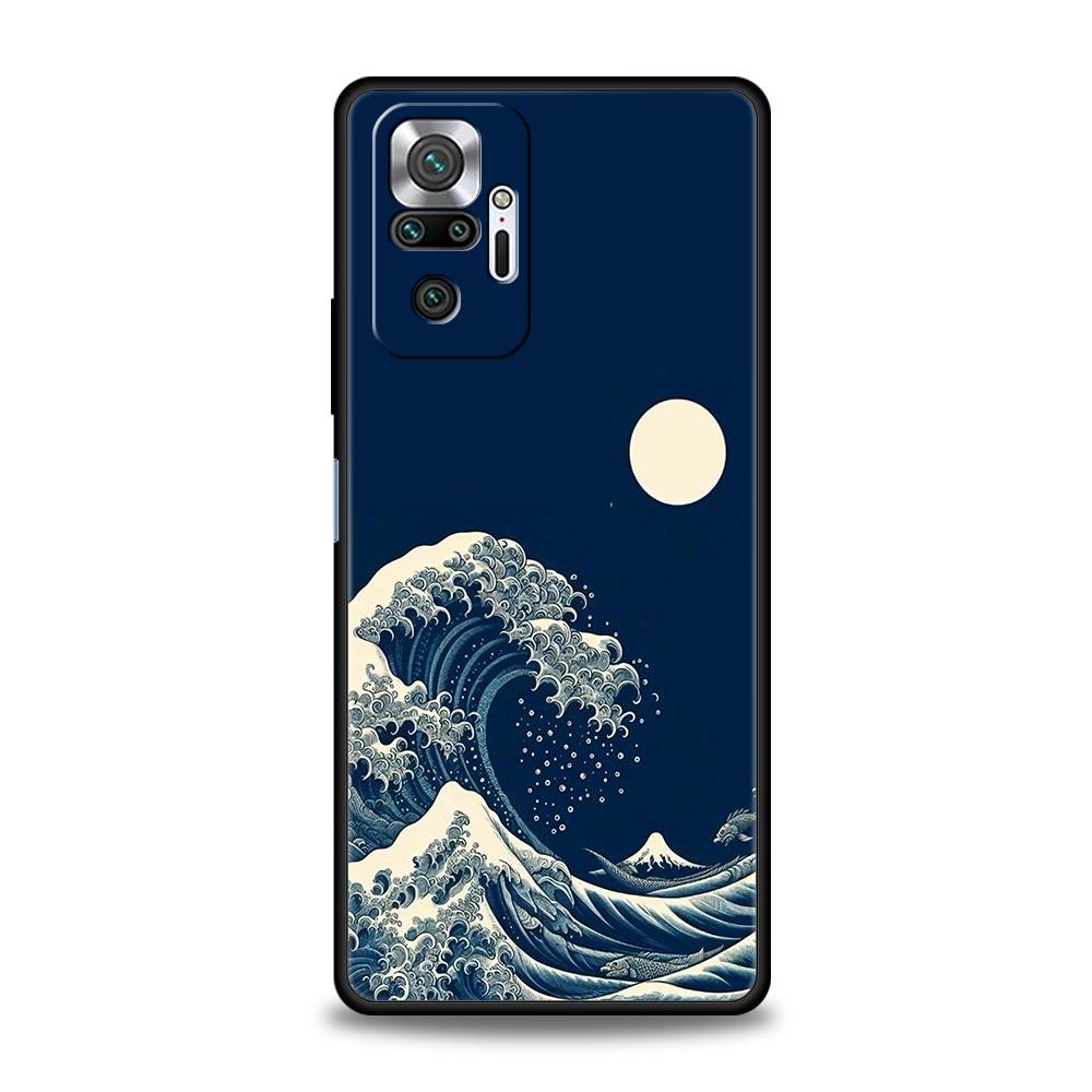 Fashion Great Blue Wave Phone Case For Xiaomi Redmi Note 14 13 12 Pro Plus 5G 9S 9 10 11 4G 14C 13C 12C 10C 9C 9A Soft Cover