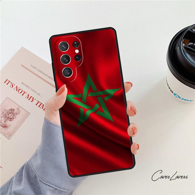 Morocco Flag Moroccan Unique phone case For Samsung Galaxy S24 S25 S23 S22 Ultra Note 10 20 Plus S20 S21 FE Cover