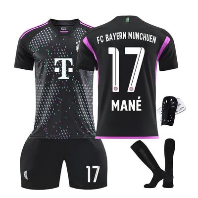 2324 Season Bayern Away Black Football Jersey No. 10 Sanet 25 Muller 13 Shubo Motin Children's Clothing
