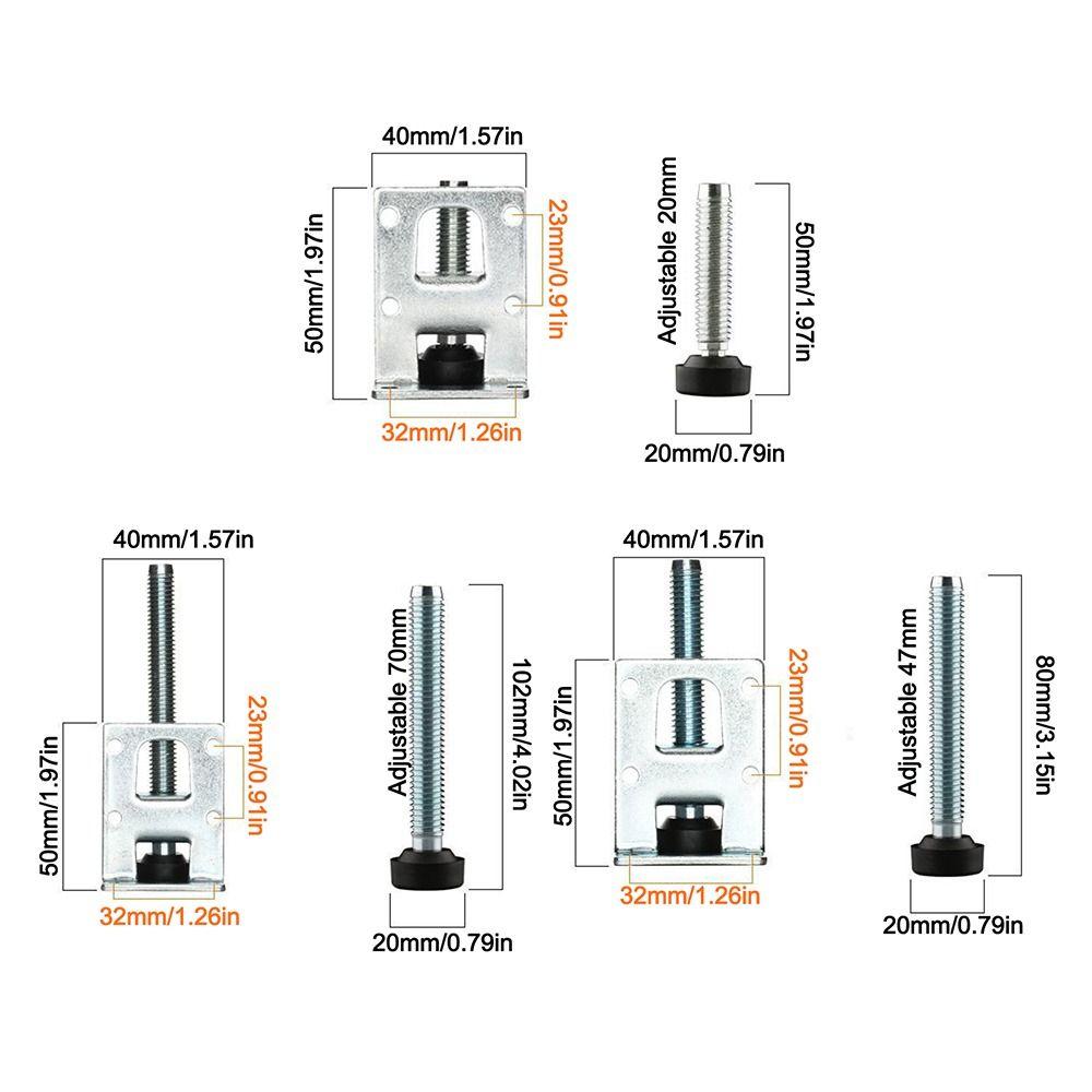 Adjustable Table Leveler Feet Zinc Alloy Furniture Height Adjuster  Furniture